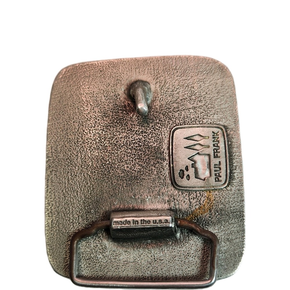 Vintage John Deere Enamel Belt Buckle Paul Frank USA Farm - Picture 3 of 6